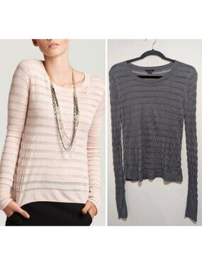 Theory | Walsa Briola Textured Knit Sweater in Grey